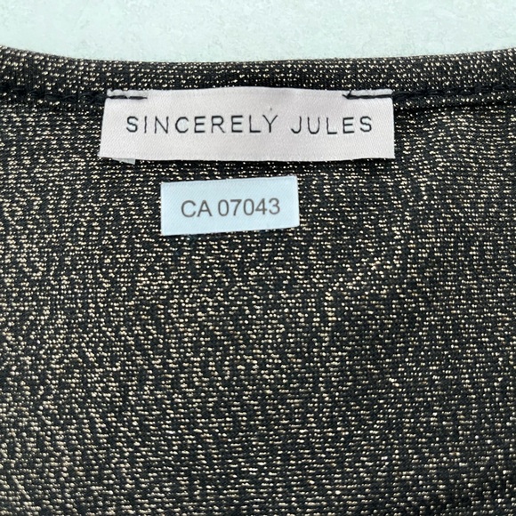 NWT Sincerely Jules/ Metallic glitter/ Bodysuit/ Long sleeve/ Size US S - Picture 9 of 15